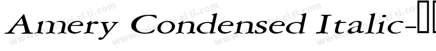 Amery Condensed Italic字体转换